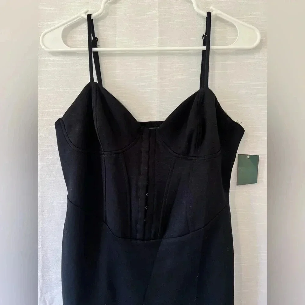 Wild Fable Women's Sleeveless Corset Mini Knit Bodycon Dress Black - Picture 7 of 9